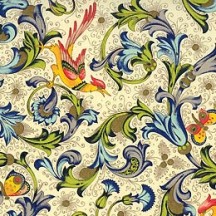 Phoenix Bird Florentine Print Paper ~ Rossi Italy